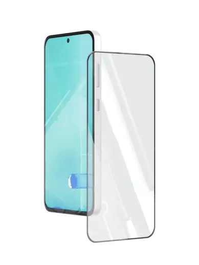 Стекло защитное 2.5D VLP A-Glass для Samsung S24 FE с черной рамкой
